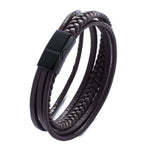 Leather Magnetic Man Bracelets