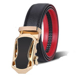 Black/Red Luxury Leather Man Belt