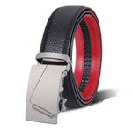 Black/Red Luxury Leather Man Belt