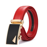 Red Luxury Leather Man Belt