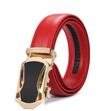 Red Luxury Leather Man Belt