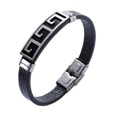 LEather Heartbat Man Bracelets