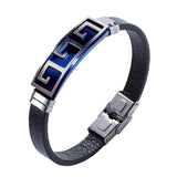 LEather Heartbat Man Bracelets