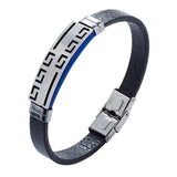 LEather Heartbat Man Bracelets