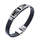 LEather Heartbat Man Bracelets