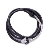 LEather Heartbat Man Bracelets