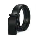 Black Luxury Leather Man Belt