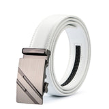 White Luxury Leather Man Belt