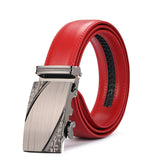 Red Luxury Leather Man Belt