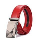 Red Luxury Leather Man Belt