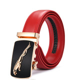 Red Luxury Leather Man Belt