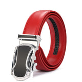 Red Luxury Leather Man Belt