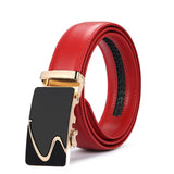 Red Luxury Leather Man Belt