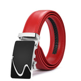 Red Luxury Leather Man Belt