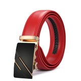 Red Luxury Leather Man Belt