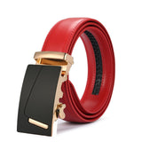 Red Luxury Leather Man Belt
