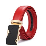 Red Luxury Leather Man Belt
