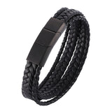 Leather Magnetic Man Bracelets