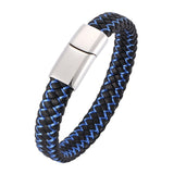 Braided Leather Magnetic Man Bracelets